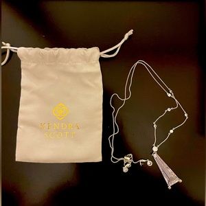 Kendra Scott Silver Crystal Pendant Necklace